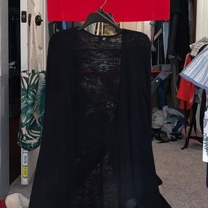 Black long cardigan/ cover up